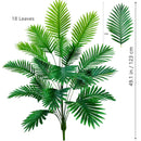 52-125cm/49.2in  Artificial Palm Tree Tropical Fake Plant Green Plastic Palm Leaf Branches Suitable for Home Garden Decoration