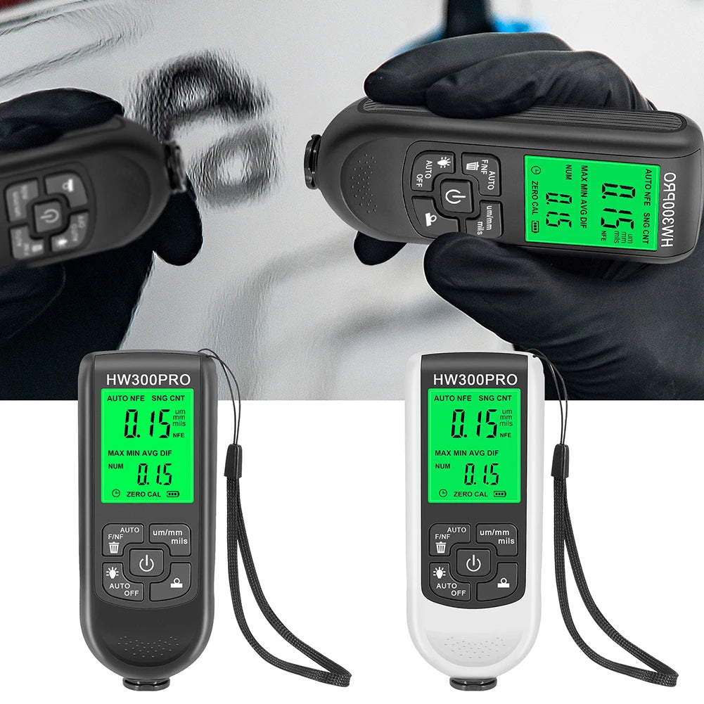 0-2000um High-precision Car Paint Thickness Tester Manual Paint Tools Paint Film Thickness Gauge for Fe/nfe or only Coating Film