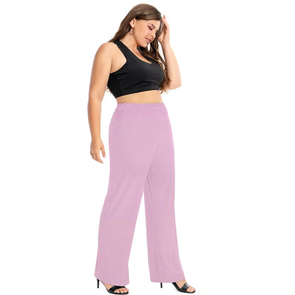 Plus size feminino lounge calças modal algodão confortável homewear solto perna larga pijamas calças xadrez 5xl 4xl xxxl preto rosa