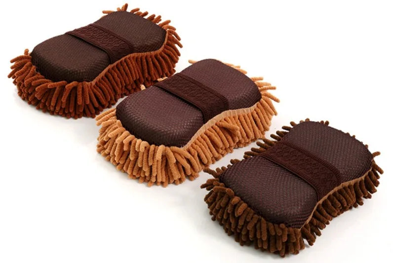 2Pcs Coral Car Wash Mitts Car Cleaning Sponge Care Detailing Brushes Auto Gloves Styling Car Cleaning Tools Auto Accessories