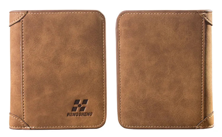 Men's Wallet Leather Billfold Slim Hipster Cowhide Credit Card/ID Holders Inserts Coin Purses Luxury Business Foldable Wallet