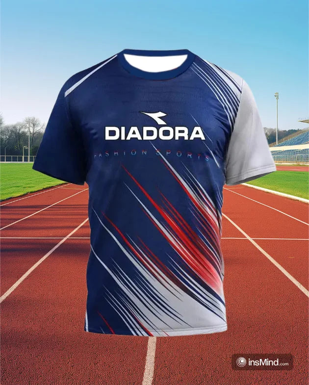 Hot Selling Fitness Short Sleeve DIADORA Badminton Sport Clothes T-shirt Comfortable Breathable Sweat Absorption Cycling Clothes