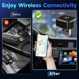Wireless 2IN1 CarPlay Android Auto Wireless Supermini Box Adapter Plug And Play Dongle Bluetooth WiFi Fast Connect