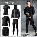 Traje deportivo para hombre, conjuntos para correr, compresión, gimnasio, fitness, ropa deportiva de secado rápido, mallas de baloncesto, ropa interior para correr al aire libre y entrenamiento.