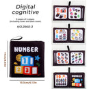 4 Pages Enlightenment Early Learning Books Children Black and White Cloth Book for Kids Montessori Educational Toys