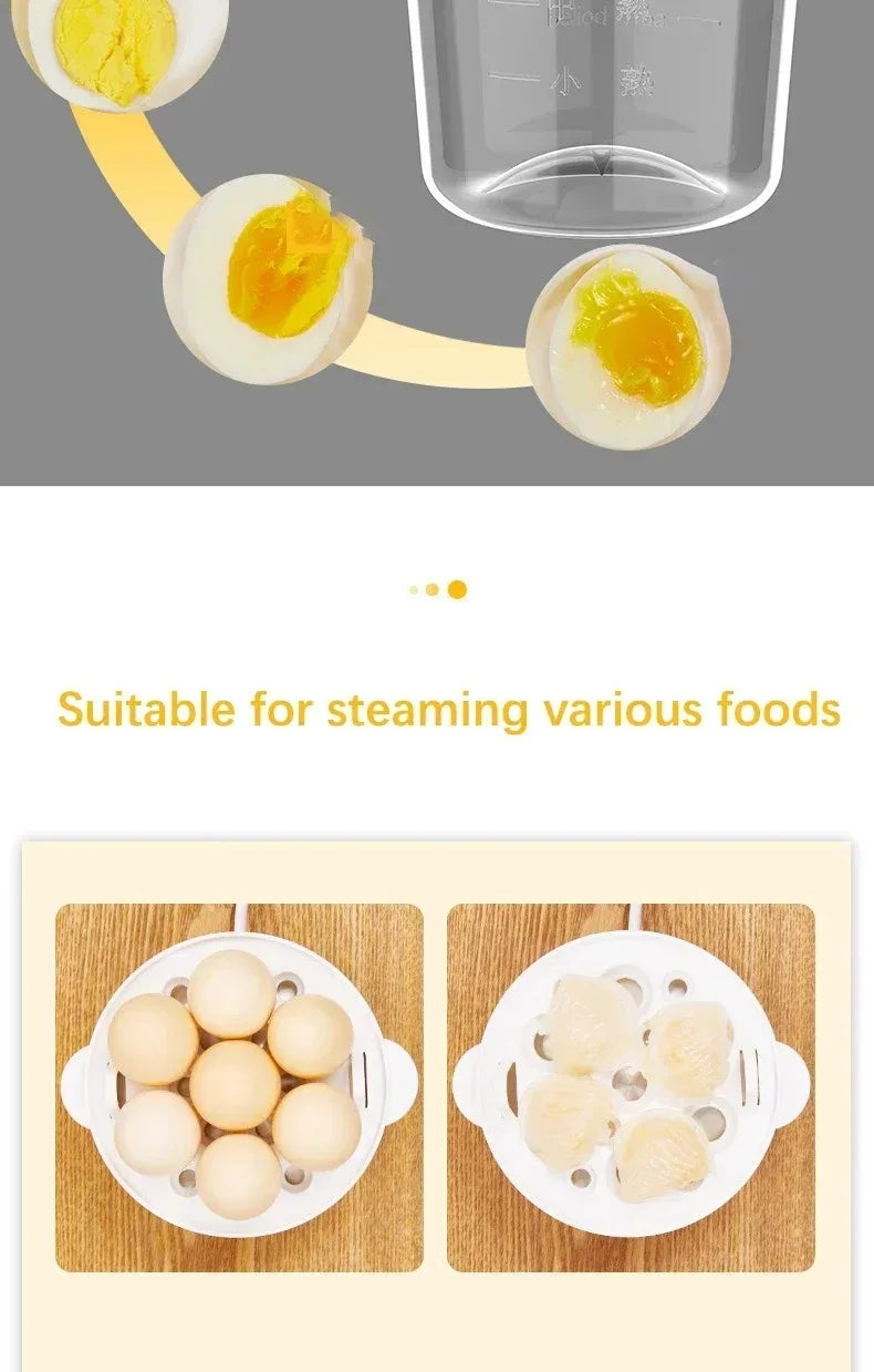 Automatic Electric Egg Steamer Multifunctional Electric Egg Boiler Double-Layer Egg Cooker Mini Kitchen Breakfast Machine