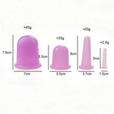 4-Piece Set Silicone Vacuum Cupping Set Cupping Cups Cans Suction Cup Therapy Back Body Detox Massage Anti Cellulite