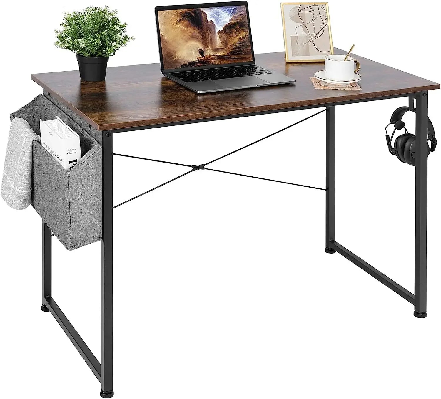 Homfa Desk Computer PC Desk Laptop Table Home Office School  Work Desk Stable with Organizer 100 x 50cm