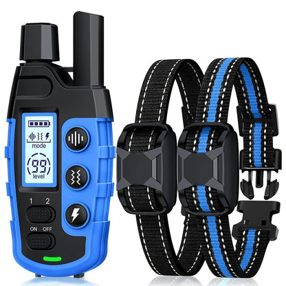Collar de entrenamiento eléctrico para perros de 1000 m con control remoto, resistente al agua, para cachorros de 2,2 a 54 kg, con vibración y descarga eléctrica.