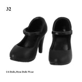 1Pair 1/3 1/6 Doll Shoes Fashion Female Doll Boots Plastic Doll Multistyles Long Knees Boots Fit Foot Length 2cm Dolls Shoes
