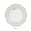 Ceramic Plate Household Bone China Dinner Plate Set Vintage Green Flower Dishes Tableware Oval Large Tray Dinnerware Sets