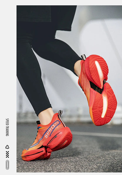 Marathon Air Cushion Men Sports Running Shoes Breathable Lightweight Women's Comfortable Athletic Nonskid Carbon Plate Sneakers