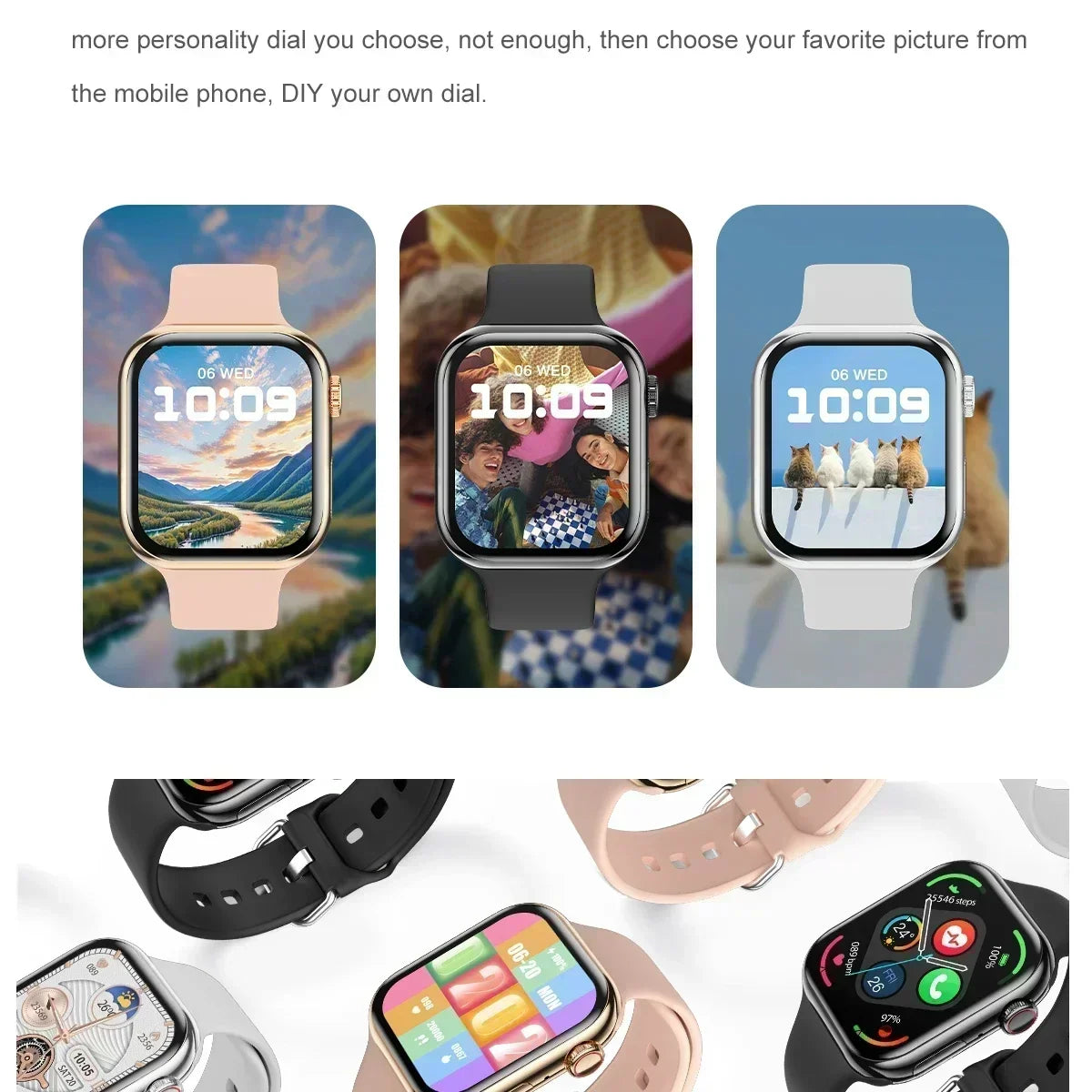 NEW Smart Watch Series 10 HD Screen Custom Dial Wireless Charging Men BT Call NFC Women Sport GPS Smartwatch For IOS Android