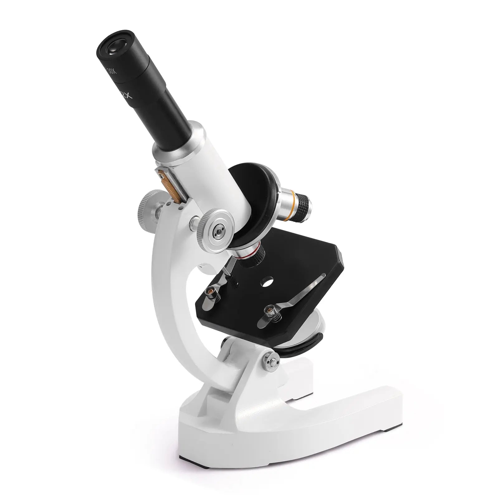 Microscopio óptico monocular 64X-2400X para niños de primaria, ciencias, biología experimental, microscopio digital