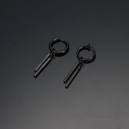 Kiss Jewelry Titanium Steel Punk Cool Men Women Ear Clip Stud Earrings Long Stick Pendant Fashion Hip Hop Drop Party Earring