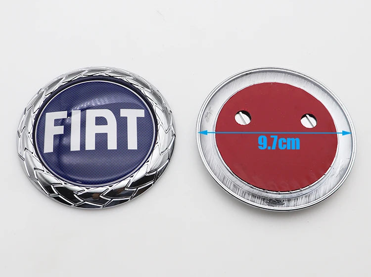 1pcs 3D 9.7cm ABS Car Front logo Front grill Rear Bumper tail door trunk Emblem sticker styling Accessories For FIAT