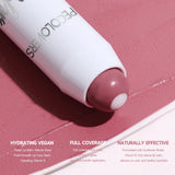 2-in-1 Nude Lipstick Matte Red Lip Balm Moisturizing 6 Colors Sandwich Lipstick Waterproof Long-Lasting Non-Stick Cup Lip Stick