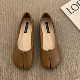 Women Flats Tabi Ninja Shoes Woman Ladies Microfiber Leather Comfy  Flats Split Toe Slippers Soft Bottom Loafers Solid Brief La
