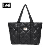 LEE Large Soft Puffer Bag Women Big Size College Students Laptop Book Quilted Tote Bag Lady Down-filled Shopping School Bags