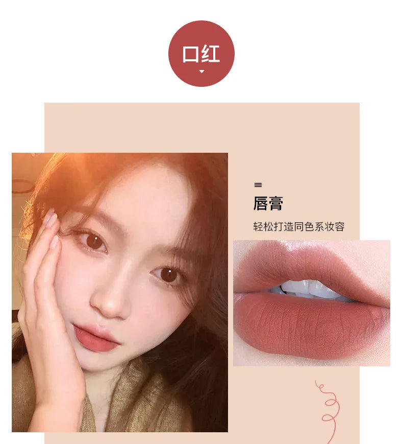 Korean Female Cosmetics Cute Makeup Matte Lipstick Care Lip Plumping Gloss Mud Tint for Lips Lipgloss Base Long Lasting Lip Dye