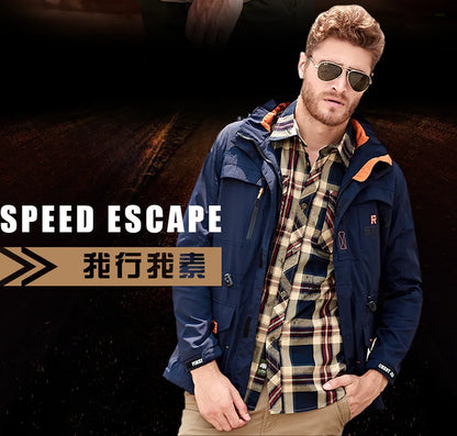 Chaqueta táctica cortavientos para hombre, impermeable, con capucha, para exteriores, deportiva, militar, talla europea, S-5XL, para escalada de campo, ropa fina