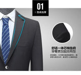 8XL Suit (Blazer+pants) Fashion Business Gentleman Italian Style Slim Solid Color Professional Suit Wedding Groom Best Man Suit