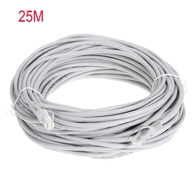 Cabo Ethernet com caixa LAN vermelha, Patch Cord, Cat5e RJ45, 1m, 5m, 10m, 15m, 20m, 30m, 50m