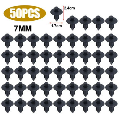 Remache de plástico para carenado de coche, clips de sujeción para panel, 3 tamaños, pasador de presión, 6 mm, 7 mm y 8 mm, para interior, 100/50 unidades