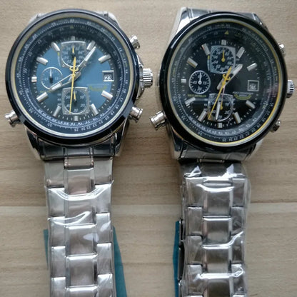 CITIZEN Brand Blue Angels Pilot Men's Watch Luxury Leisure Multifunction Watches for Men Calendar Quartz Wristwatch