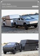 1:32 Toy Trucks for Boys Cybertruck Model Silver Pickup Truck Diecast Metal Toy Cars with Sound and Light for Kids Age 3 Year