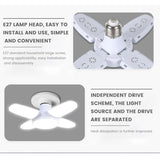 Bombilla LED plegable E27 de 28 W, CA 220 V/110 V, 40 bombillas deformables para iluminación de techo del hogar, almacén y garaje, luz blanca de 6500 K.