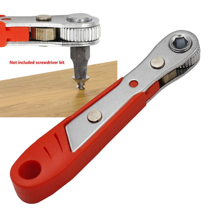 Corrosion-resistant Wrench Ratchet 6.35mm Hexagon Spanner Two-way 1/4 Inch Adjustment Quick Release Repair Tools
