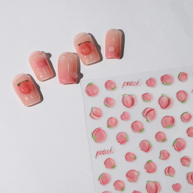 Shining Aurora Shell Light Butterfly Nail Stickers 5D Nail Art Design Decoration Decals DIY Manicure High Quality