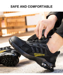 Men Rotating Button Safety Shoes Steel Toe Work Sneakers Indestructible Shoes Puncture-Proof Work Boots Air Cushion Safety Shoes