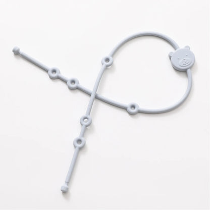 6 correas de silicona para juguetes de bebé, con forma de animal de dibujos animados, cadena de chupete ajustable antipérdida para cochecitos y tronas.