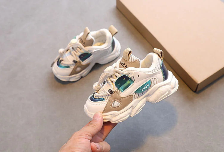Zapatos para bebés y niños pequeños, talla 21-36, de malla transpirable, informales, antideslizantes