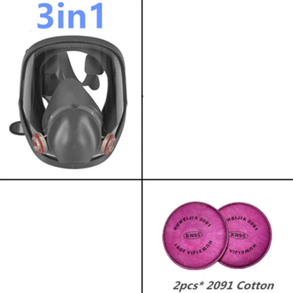27 In 1 6800 Industrial Painting Spraying Respirator Gas Mask 2 In 1 Suit Safety Work Filter Dust Full Face Mask Replace MMM