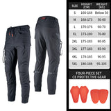 SFK New Black Motorcycle Pants Riding Men Equipment Summer Breathable Trousers With CE Protection Armor Wearing Gears Accessories