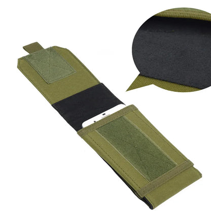 Bolsa de camuflaje para exteriores, soporte para teléfono, funda deportiva para cinturón, impermeable, de nailon, EDC, para caza deportiva, bolsas de camuflaje en mochila