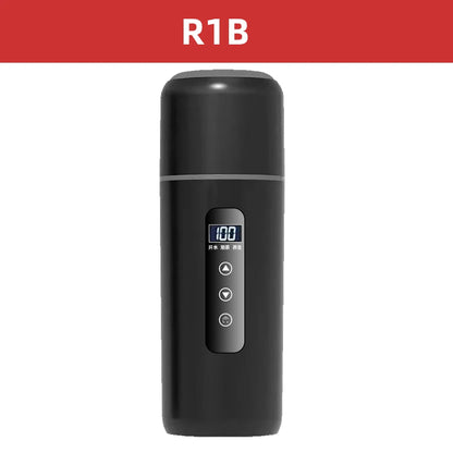 Hervidor eléctrico portátil para coche, 12 V, 24 V, 500 ml, para viaje, con aislamiento inteligente de acero inoxidable y pantalla OLED