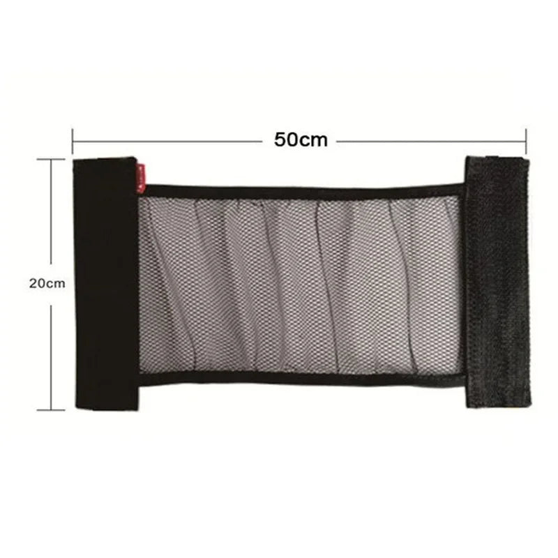 Car Back Rear Trunk Storage Mesh Fixed Straps Car Interior Organizer Extinguisher Storage Net Seat Back Fixing Bag