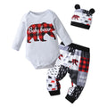 Newborn Baby Boy Baby Elephant Clothes Set Long Sleeve Romper Bodysuit Top and Pants with Hat Spring Autumn Cute Outfit for Boys