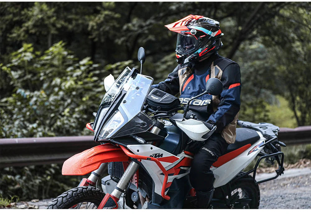 Rhinowalk Motorcycle Handlebar Bag Waterproof Universal Storage Bag Travel Motor Accessory For BMW1250ADV KTM890 CF450 Kawasaki