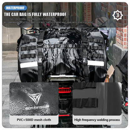 SOYAVISION 20L 50L 70L 80L 100L Motorcycle Waterproof Tail Bag Travel Outdoor Luggage Bag Motorcycle Seat Bag