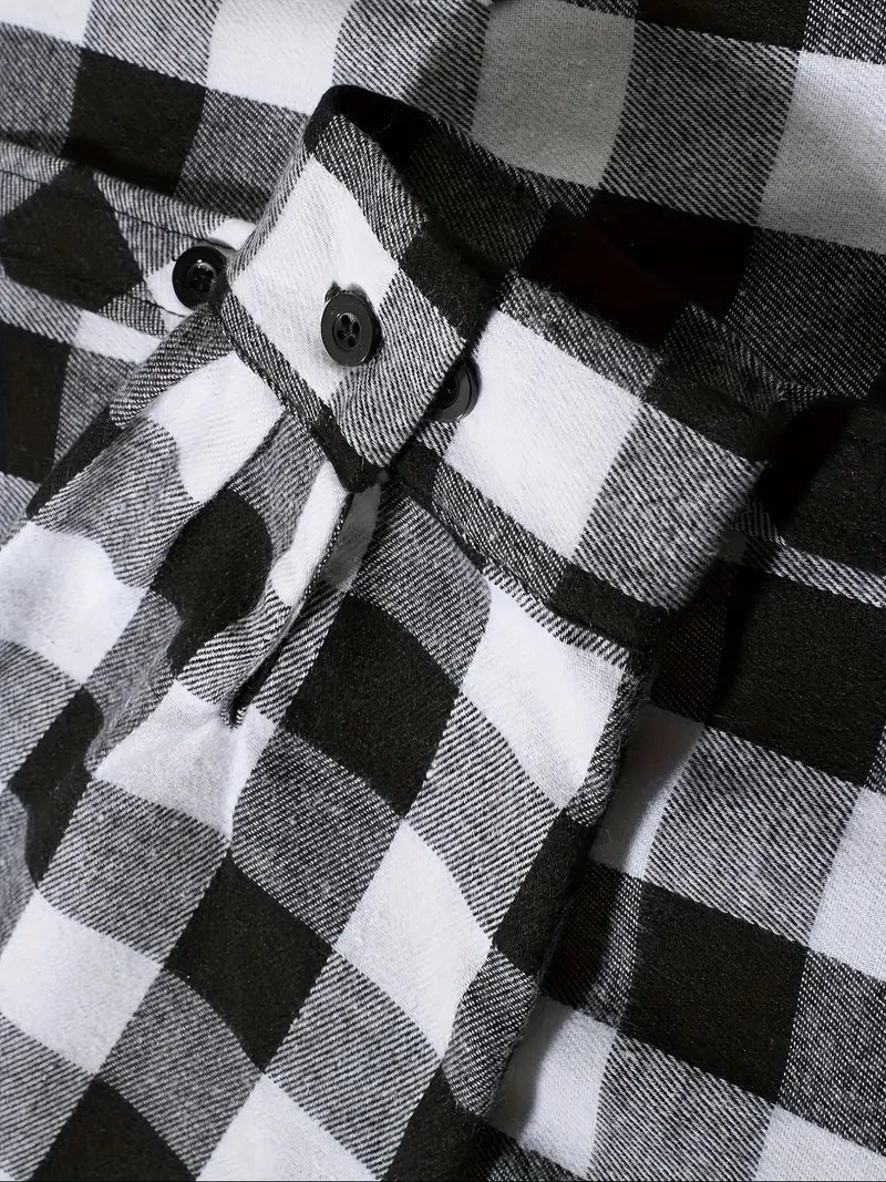 Camisa a cuadros con capucha de moda juvenil para hombre, camisa de manga larga ajustada, camisa informal de viaje para parejas, camisa deportiva para hombre, chaqueta