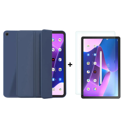 For Lenovo Xiaoxin Pad 2022 10.6" Tab M10 Plus 3rd Gen Case TB128FU TB125FU Funda Tablet Tri-Fold Magnetic Stand Cover+Film