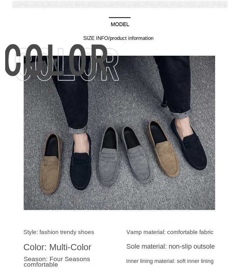 New Men's Loafers, Lightweight and Breathable Casual Shoes, Men's Flat Driving Shoes, Soft Sole Slip-on Business Shoes, Moccasins