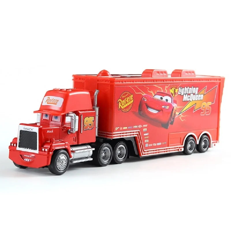 Disney Pixar Cars 2 3 Juguetes Rayo McQueen Camión Jackson Storm Tío Mack 1:55 Camión de fundición Modelo de remolque Niño niños Regalo