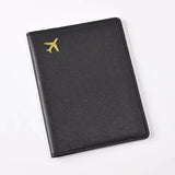 Women Men Card Passport Cover Case Flight Ticket Clip Passport Wallet PU Leather Solid Color Id Holder Passport Holder Purses