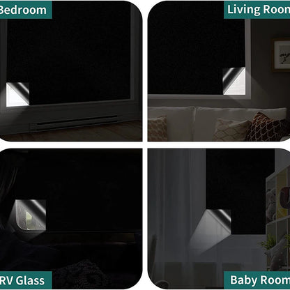 Cortina opaca portátil sin taladro, 100 % opaca, aislante y con protección UV para dormitorio, sala de estar, decoración del hogar.